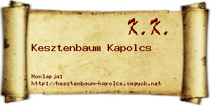 Kesztenbaum Kapolcs névjegykártya